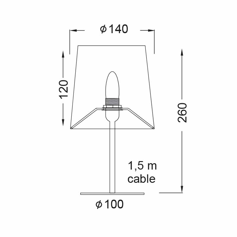 Πορτατίφ Aca Harpy Mt3000Gn Nickel Grey Φωτιστικά Επιτραπέζια Spitishop