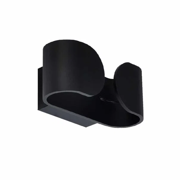Απλίκα Τοίχου LED Aca Nephele L35049BK Black Matt