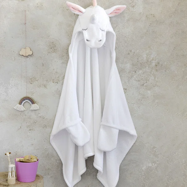 Παιδική Κάπα Fleece Με Κουκούλα (70x120) Nima Licorne