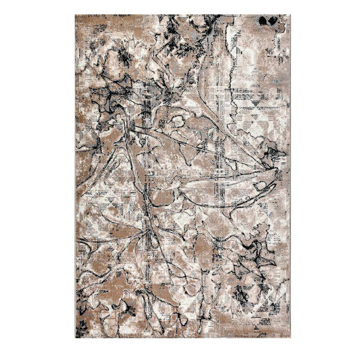 Χαλί (200X290) Polcarpet Estia 230 Beige Brown Χαλιά Σαλονιού Χειμερινά Μοντερνα Spitishop