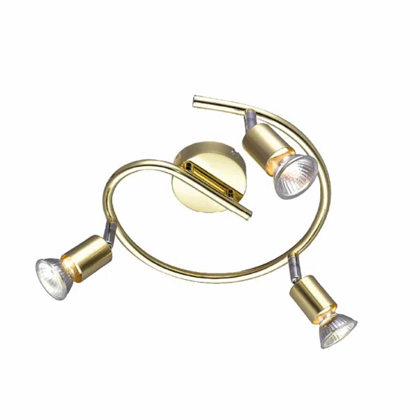 Σποτ Τρίφωτο Aca Trinity MC634PB3G Gold/Chrome