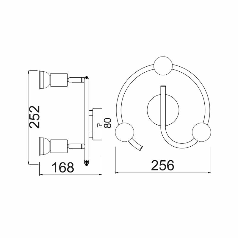 Σποτ Τρίφωτο Aca Trinity Mc634Pb3G Gold Chrome Φωτιστικά Οροφής - Τοίχου Spitishop