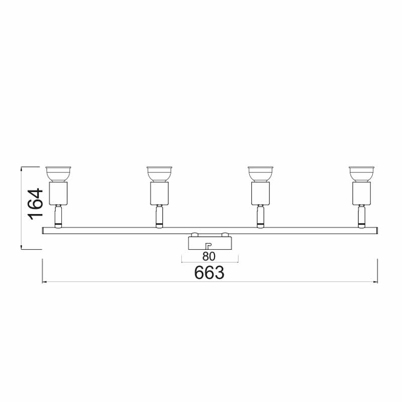 Σποτ Πολύφωτο Aca Trinity Mc634Pb4 Gold Chrome Φωτιστικά Οροφής - Τοίχου Ράγες με Spitishop