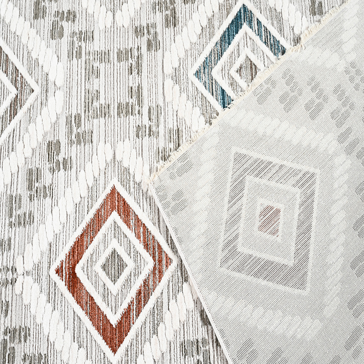 Χαλί (165X240) Polcarpet Havana Aztec 795 Terra Χαλιά Σαλονιού Χειμερινά Boho Spitishop