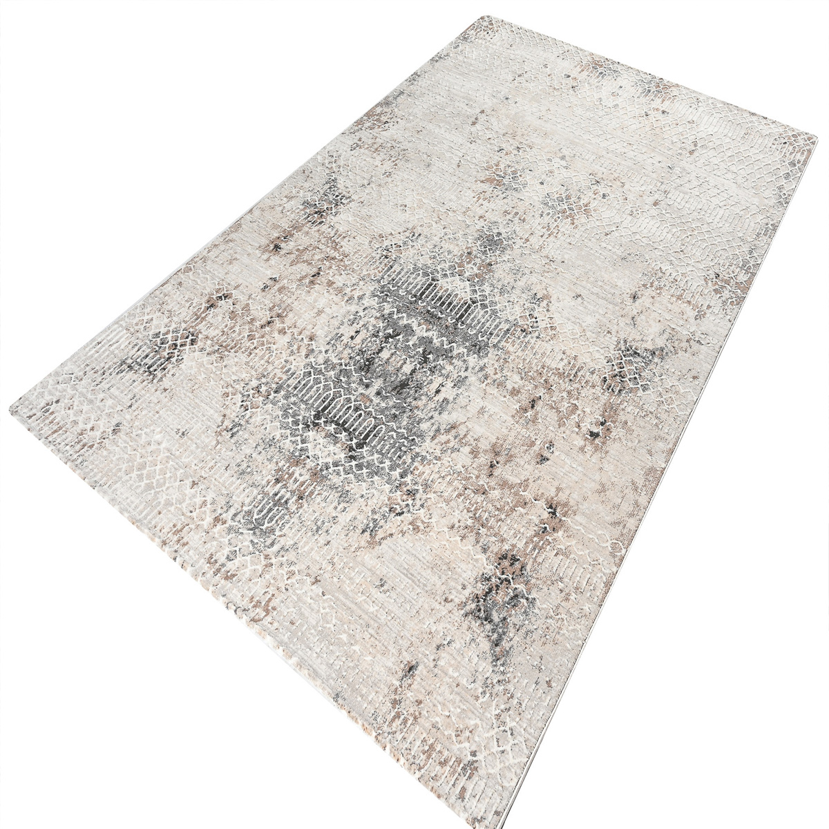 Χαλί (160X230) Polcarpet Quadro 9876 Cream Grey Χαλιά Σαλονιού Χειμερινά Spitishop