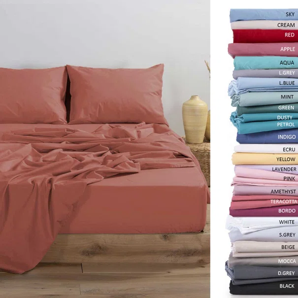Σεντόνι King Size Με Λάστιχο (180x200+35) Nef-Nef Homeware Basic
