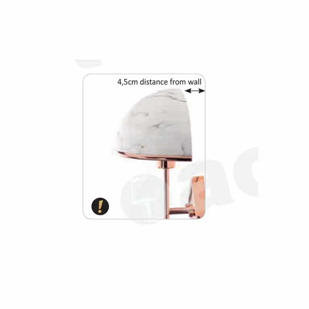 Απλίκα Τοίχου Aca Manhattan DCR171181W Marble/Copper