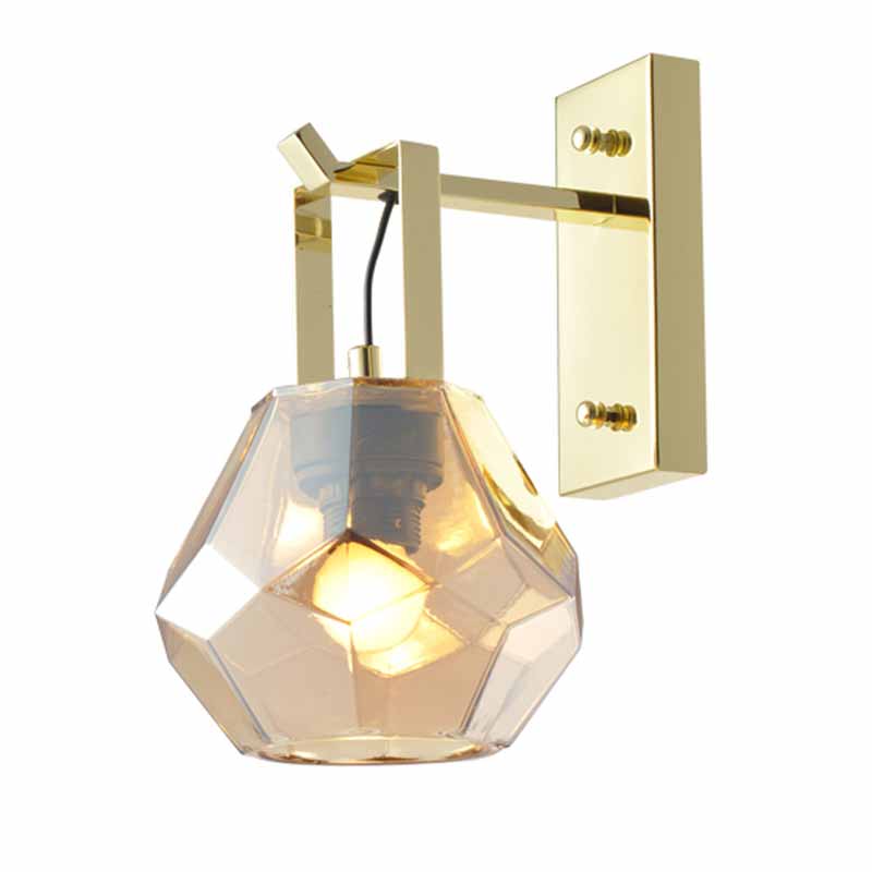 Απλίκα Τοίχου Aca V371481WA Gold/Amber