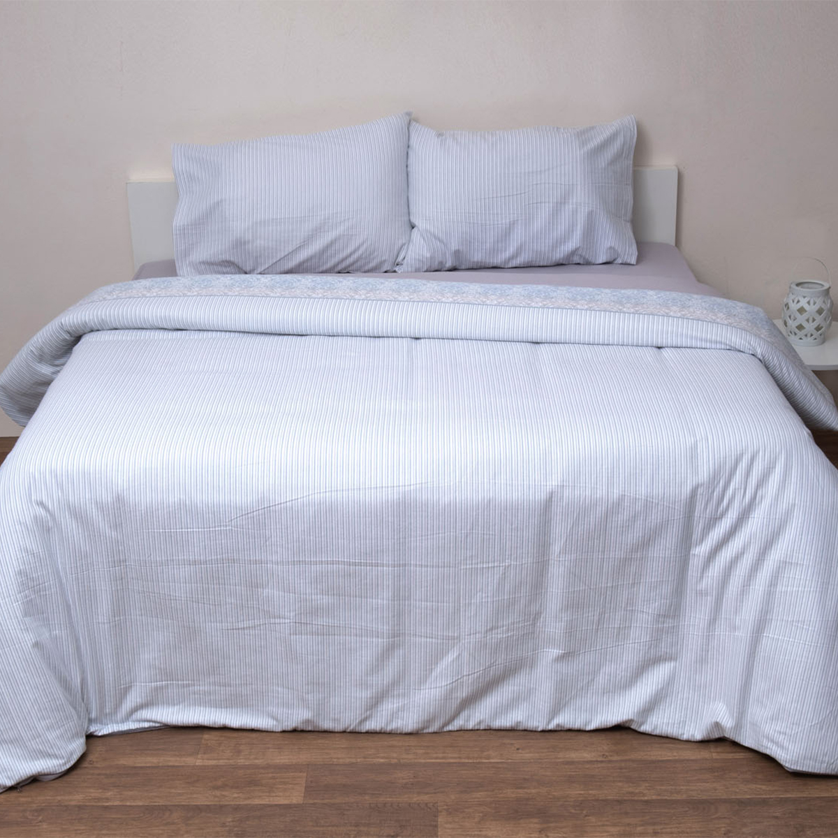 Φανελένια Σεντόνια Υπέρδιπλα (Σετ) Viopros Flannels 2550 Γκρι