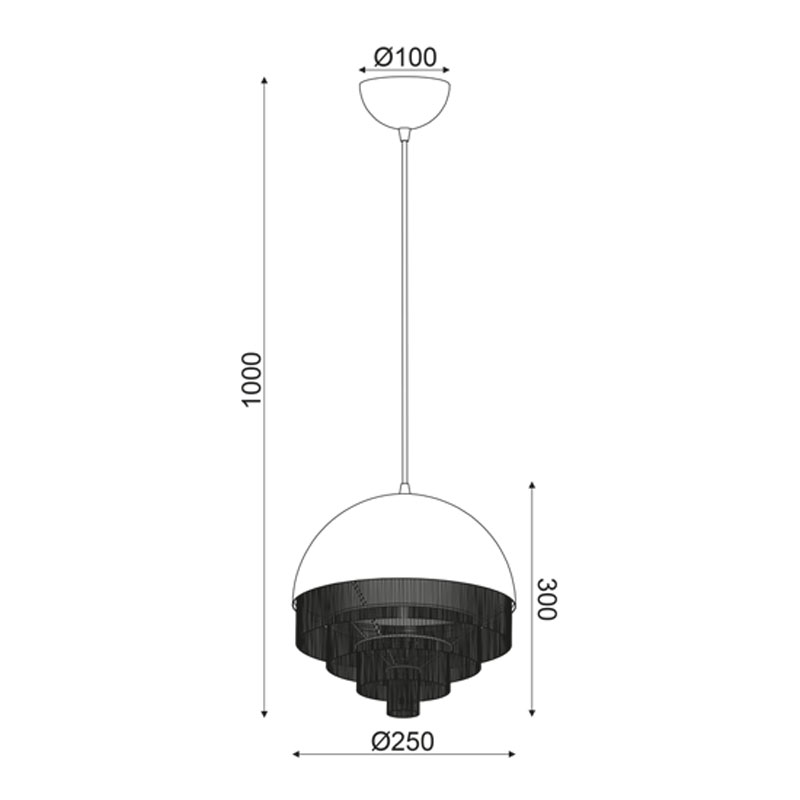 Φωτιστικό Οροφής Μονόφωτο Aca Dcr1711725P Black Matt Φωτιστικά Κρεμαστά Spitishop