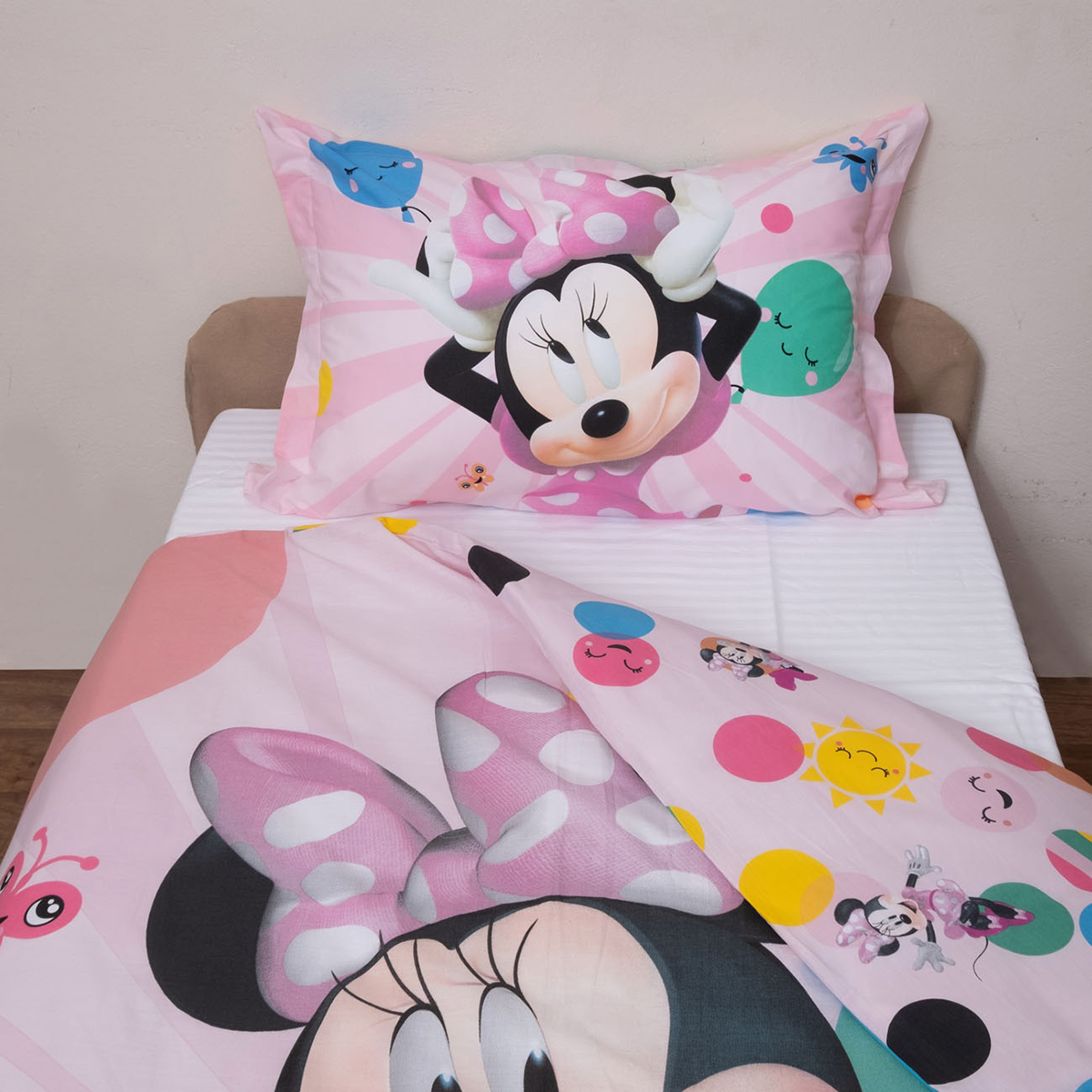 Παπλωματοθήκη Μονή (Σετ 160X200) 2 Όψεων Viopros Minnie 51 Παιδικά Λευκά Είδη 'Υπνου Παπλωματοθήκες Παιδικές για Κορίτσια Spitishop