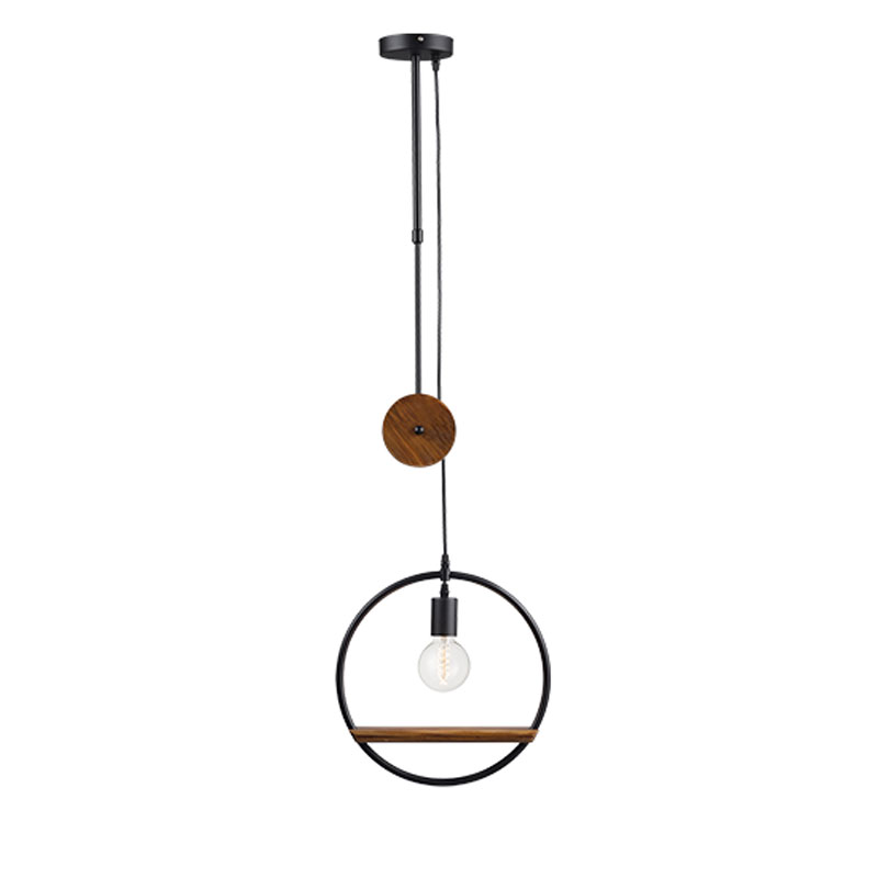 Φωτιστικό Οροφής Μονόφωτο Aca Roottori DCR1760135P Black Matt/Wood