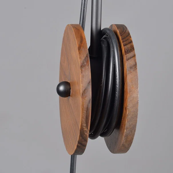 Φωτιστικό Οροφής Μονόφωτο Aca Roottori DCR1760135P Black Matt/Wood