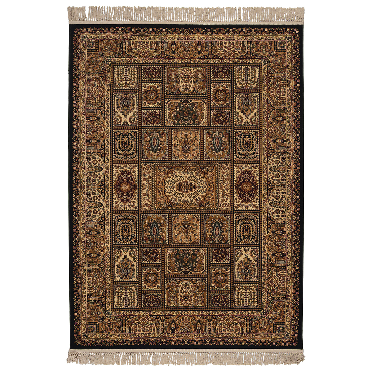 Χαλί (240X300) Βιοκαρπέτ Isfahan 3517D Black Χαλιά Σαλονιού Χειμερινά Boho Spitishop