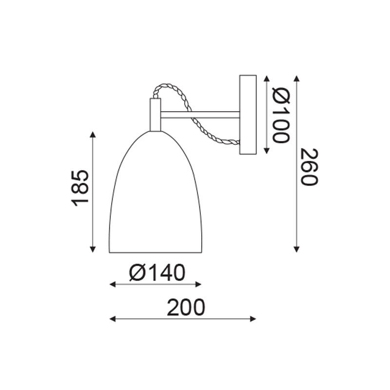 Απλίκα Τοίχου Aca V370981Wgb Grey Φωτιστικά Μοντέρνα Spitishop