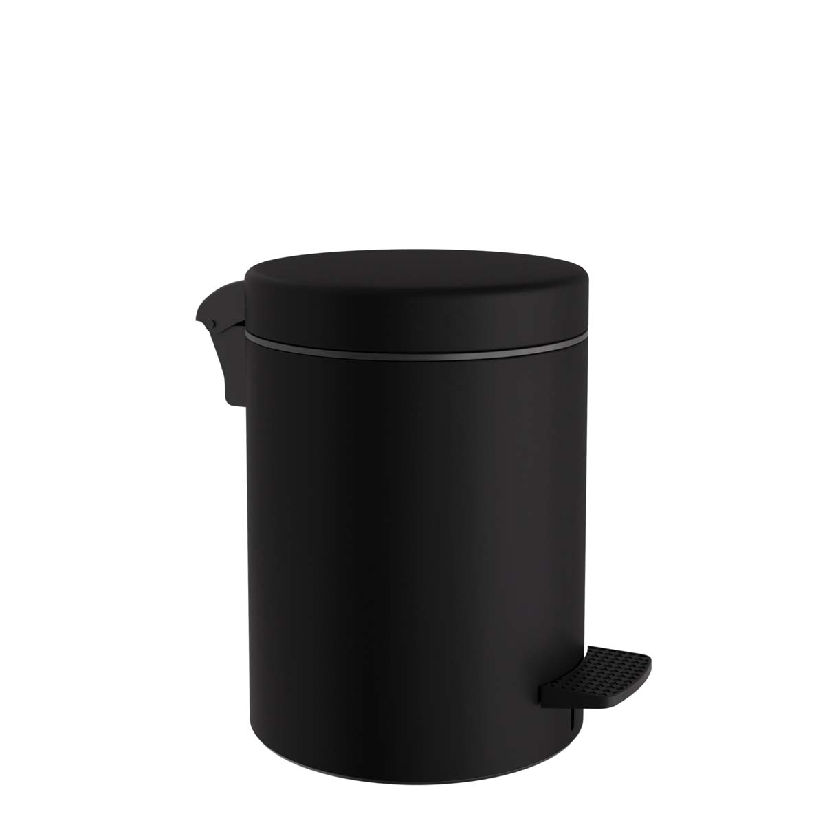 Κάδος Απορριμμάτων Μπάνιου (Φ20x28) Pam & Co 5lt 96 Black Matte