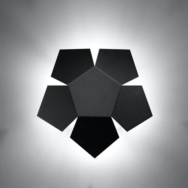 Απλίκα Τοίχου Sollux Penta Black SL.0423