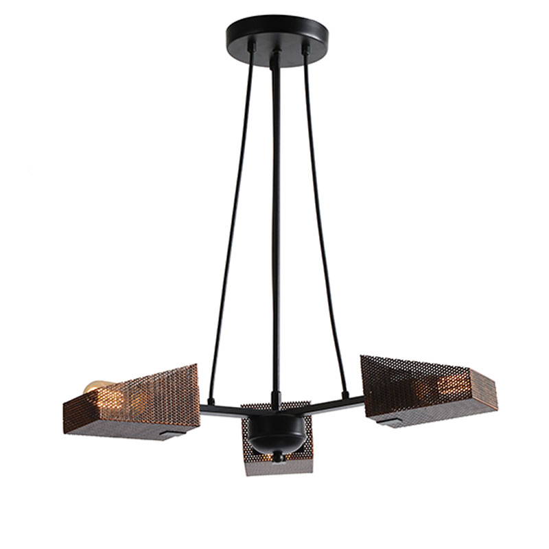 Φωτιστικό Οροφής Τρίφωτο Aca EG166123PBC Black Matt/Cooper