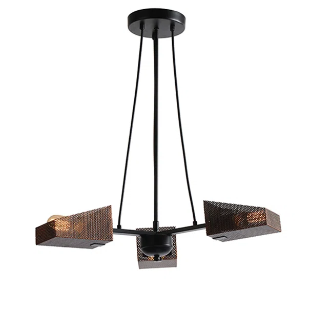 Φωτιστικό Οροφής Τρίφωτο Aca EG166123PBC Black Matt/Cooper