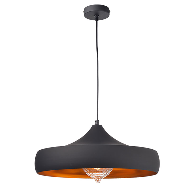 Φωτιστικό Οροφής Μονόφωτο Aca Caliphate KS07961PBG Black/Gold