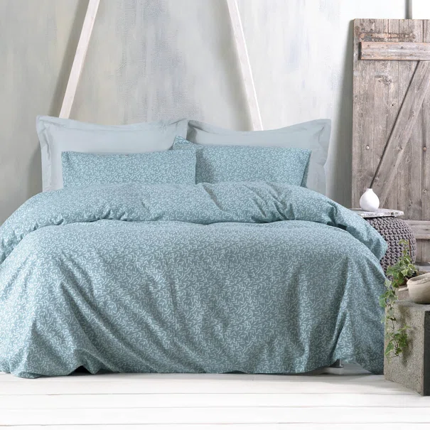 Φανελένια Σεντόνια Υπέρδιπλα (Σετ) Rythmos Flannel Melrose Green