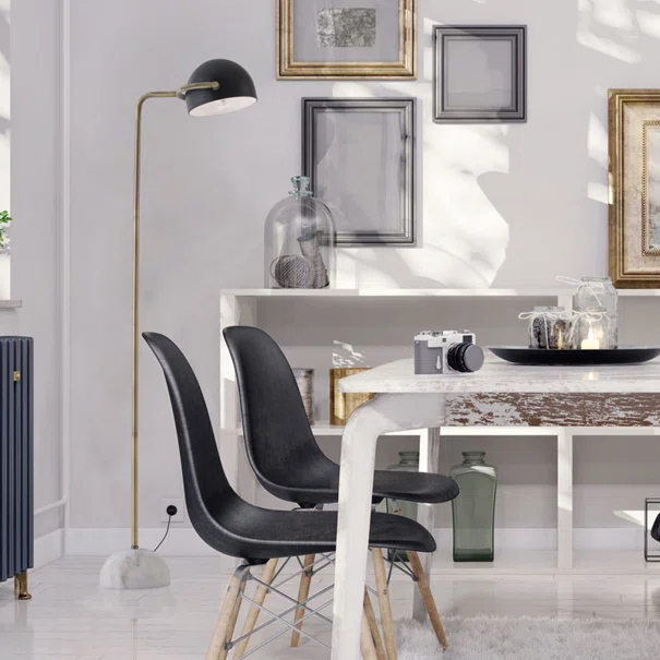 Φωτιστικό Δαπέδου Aca Oceanus ML306061F Black Matt/Marble