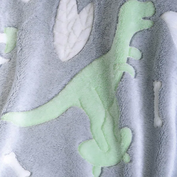 Φωσφοριζέ Κουβέρτα Fleece Κούνιας (110x140) Rythmos Dinoland