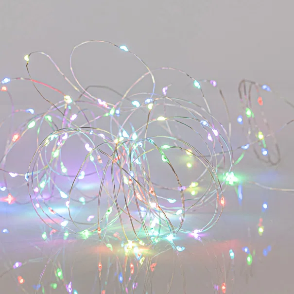 Διακοσμητική Γιρλάντα Με 100 Mini LED Φωτάκια/Προγράμματα/Τηλεχειριστήριο Eurolamp 600-11723