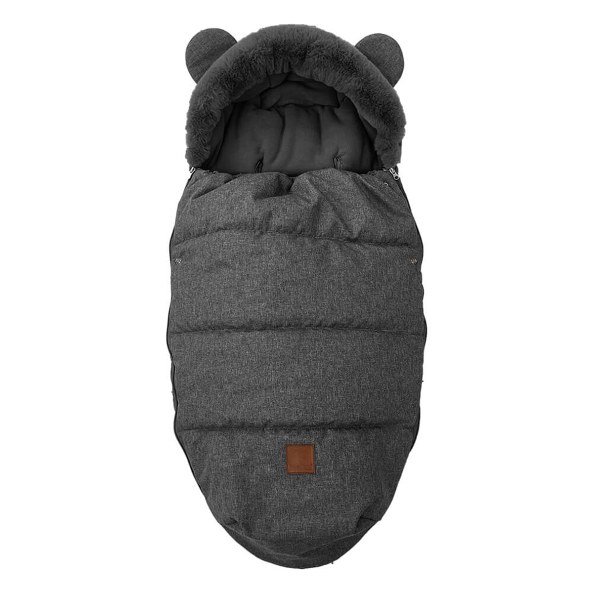 Ποδόσακος Καροτσιού (90x50) Bebe Stars Luxury Velour Grey 507-186