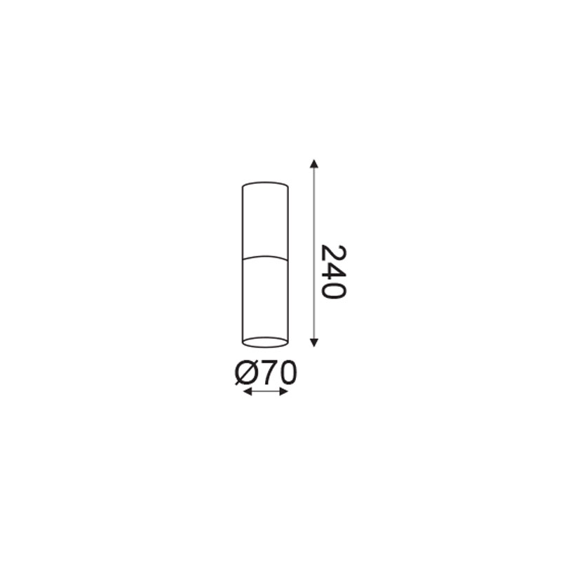 Σποτ Μονόφωτο Aca Placebo V372581Ccw White Matt Grey Φωτιστικά Οροφής - Τοίχου Spitishop