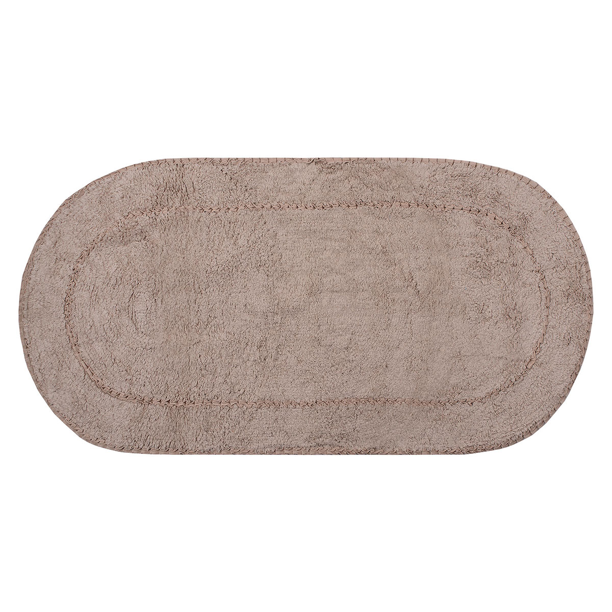 Πατάκι Μπάνιου Οβάλ (50x80) Silk Fashion Rococo Beige