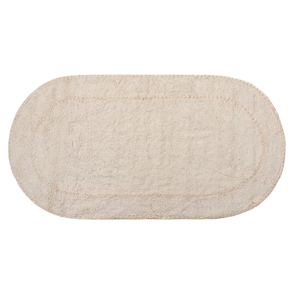 Πατάκι Μπάνιου Οβάλ (50x80) Silk Fashion Rococo Ivory