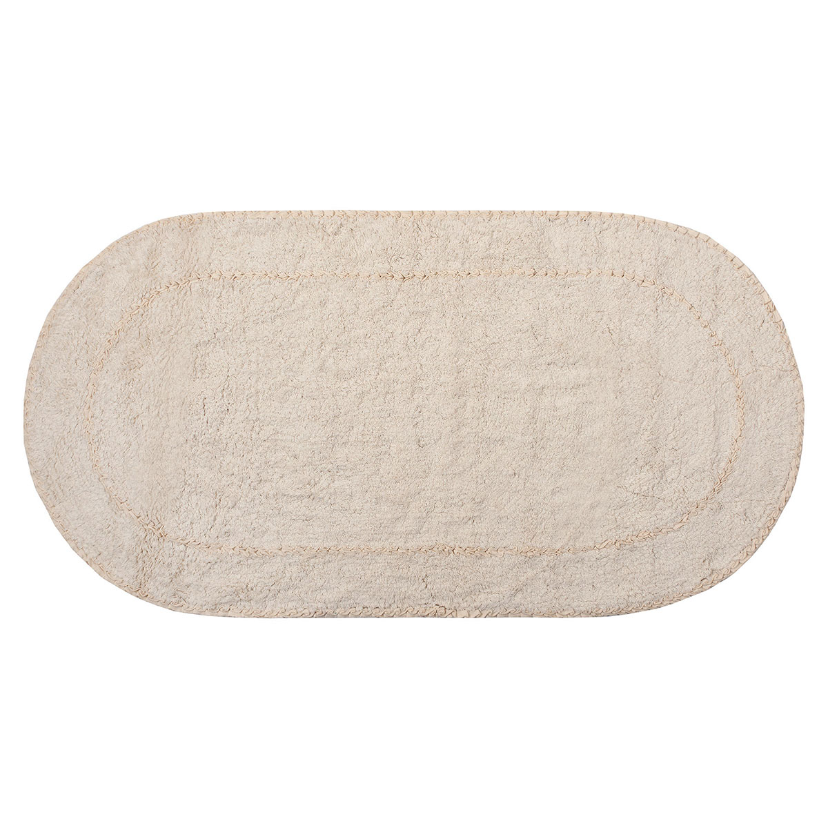 Πατάκι Μπάνιου Οβάλ (65x130) Silk Fashion Rococo Ivory