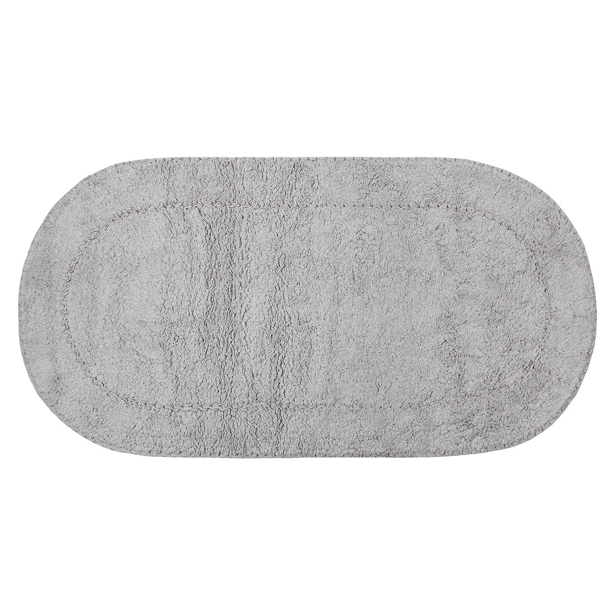 Πατάκι Μπάνιου Οβάλ (50x80) Silk Fashion Rococo L.Grey