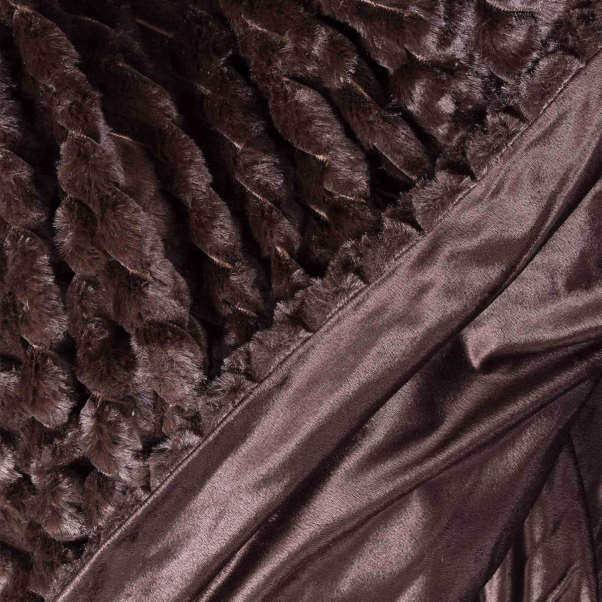 Γούνινη Κουβέρτα Καναπέ (130X160) Silk Fashion Mink Brown Λευκά Είδη Σαλονιού Κουβέρτες Spitishop