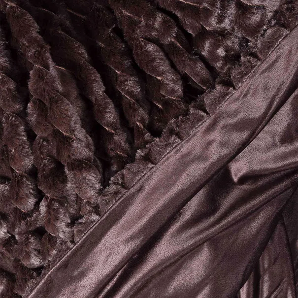 Γούνινη Κουβέρτα Καναπέ (130x160) Silk Fashion Mink Brown