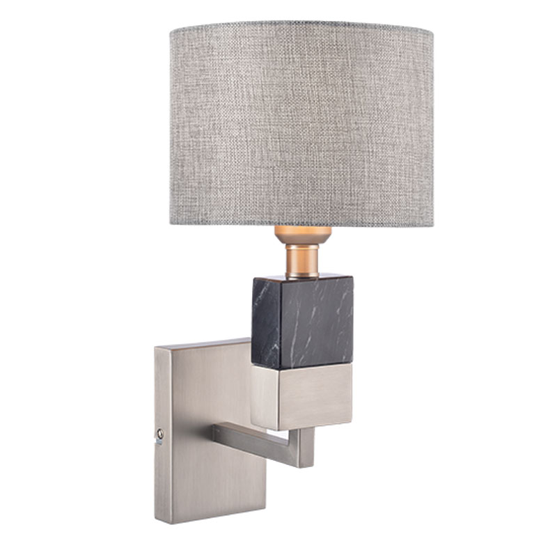 Απλίκα Τοίχου Aca Luxor ML306411WS Nickel Matt/Marble