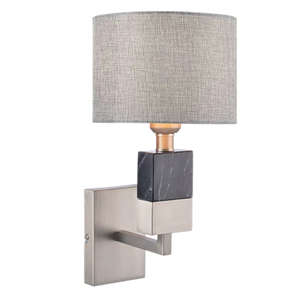 Απλίκα Τοίχου Aca Luxor ML306411WS Nickel Matt/Marble