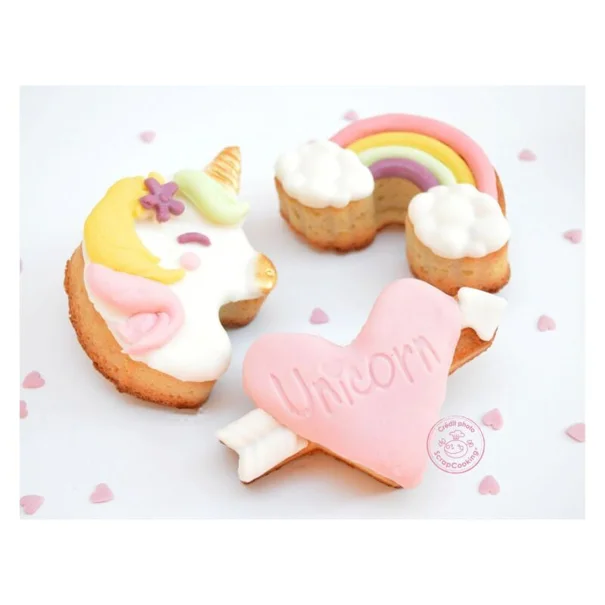 Φόρμα Σιλικόνης Για 6 Cupcake/Muffin Scrap Cooking Unicorn SCC-3176