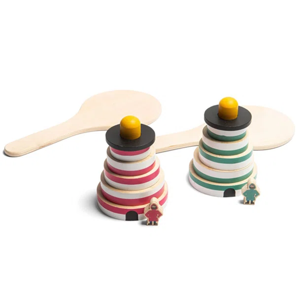 Ξύλινο Παιχνίδι Ισορροπίας (Σετ 2τμχ) Bs Toys Φάροι