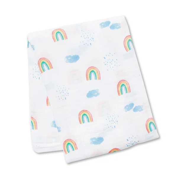 Μουσελίνα/Πάνα Αγκαλιάς (120x120) Lulujo Modern Rainbow Sky
