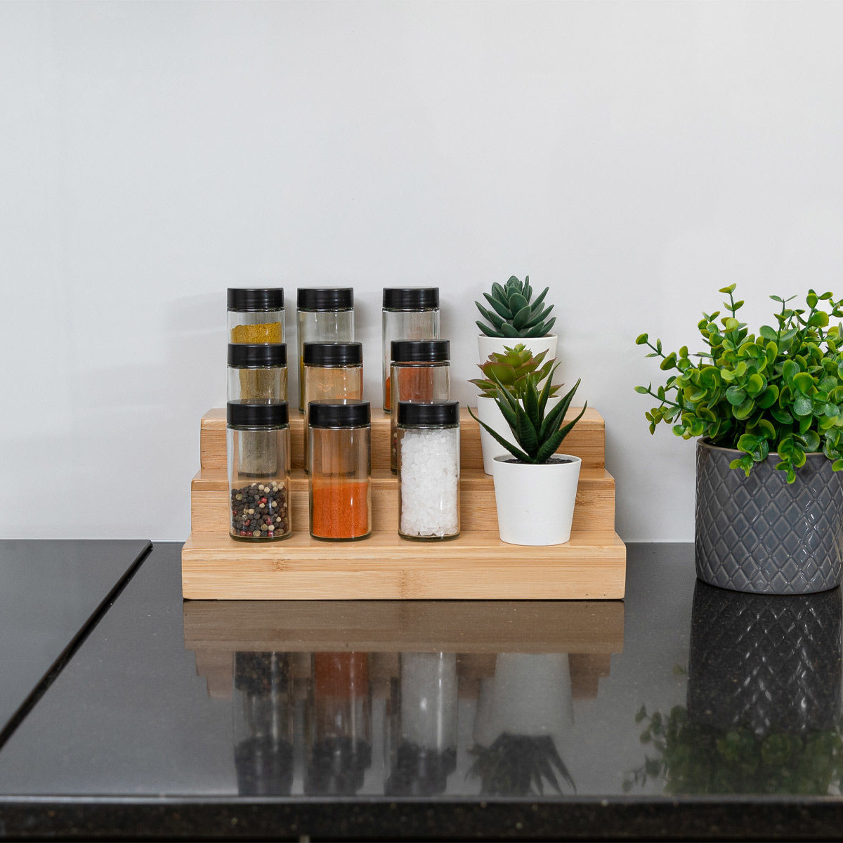 Ράφι Οργάνωσης Επεκτεινόμενo Estia Bamboo 01-17620 Οργάνωση & Αποθήκευση Κουζίνας Βάσεις - Ραφιέρες Spitishop