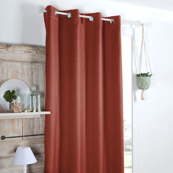 Κουρτίνα Παραθύρου (140x180) Με Τρουκς S-F Copenhague Terracotta R48937005