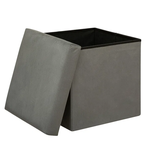 Σκαμπό Με Αποθηκευτικό Χώρο (38x38x38) A-S Lilou Grey 197332A