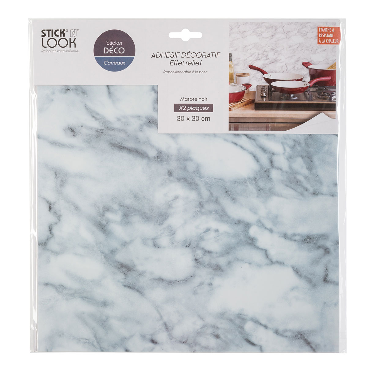 Αυτοκόλλητα Πλακάκια (Σετ 2τμχ) S-D Marble 150538A White