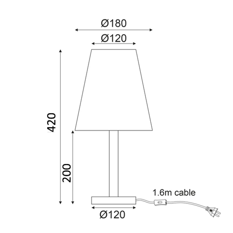 Πορτατίφ Aca Nostos Tf176731Twb Wood Φωτιστικά Επιτραπέζια Spitishop
