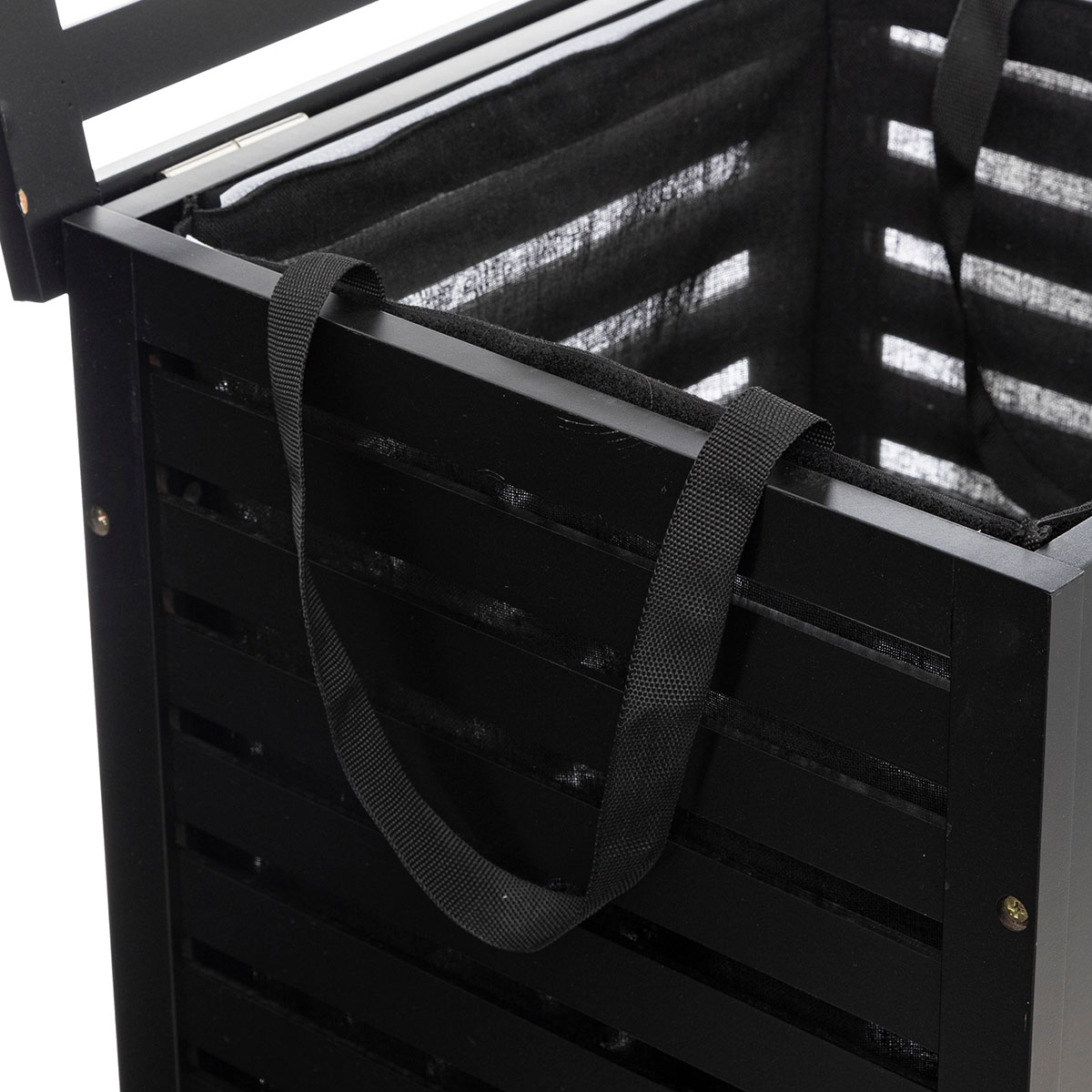 Καλάθι Απλύτων (40X38X58) F-V Wood Black 160823B Μπάνιο Καλάθια Spitishop