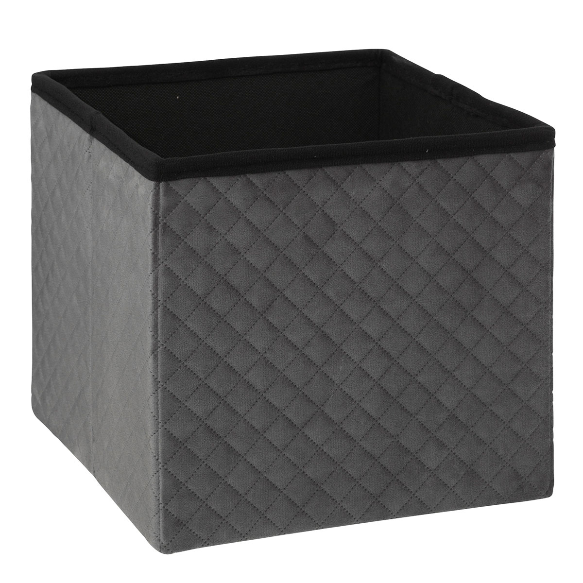 Σκαμπό Με Αποθηκευτικό Χώρο (31x31x31) F-V Velvet Grey 167845E