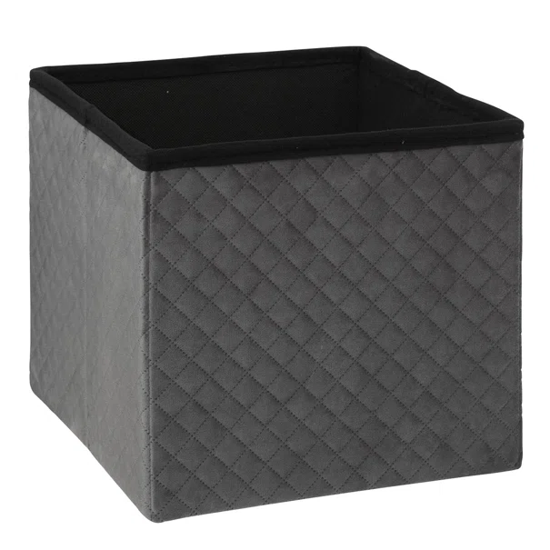 Σκαμπό Με Αποθηκευτικό Χώρο (31x31x31) F-V Velvet Grey 167845E