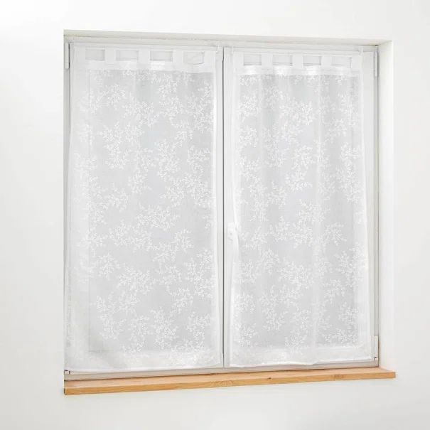 Σετ Κουρτίνες Παραθύρου (60x120) L-C Με Τιράντες Karla White 1627506